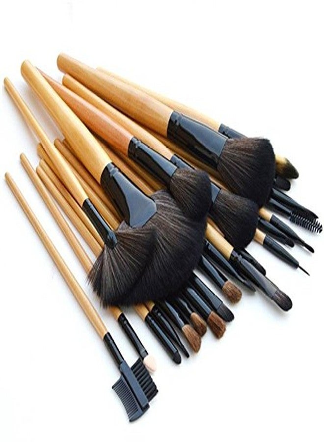 Everyday Desire Natural Cosmetic Brush set with Bamboo Handle design with Pouch Case (Pack of 24) - Image 4