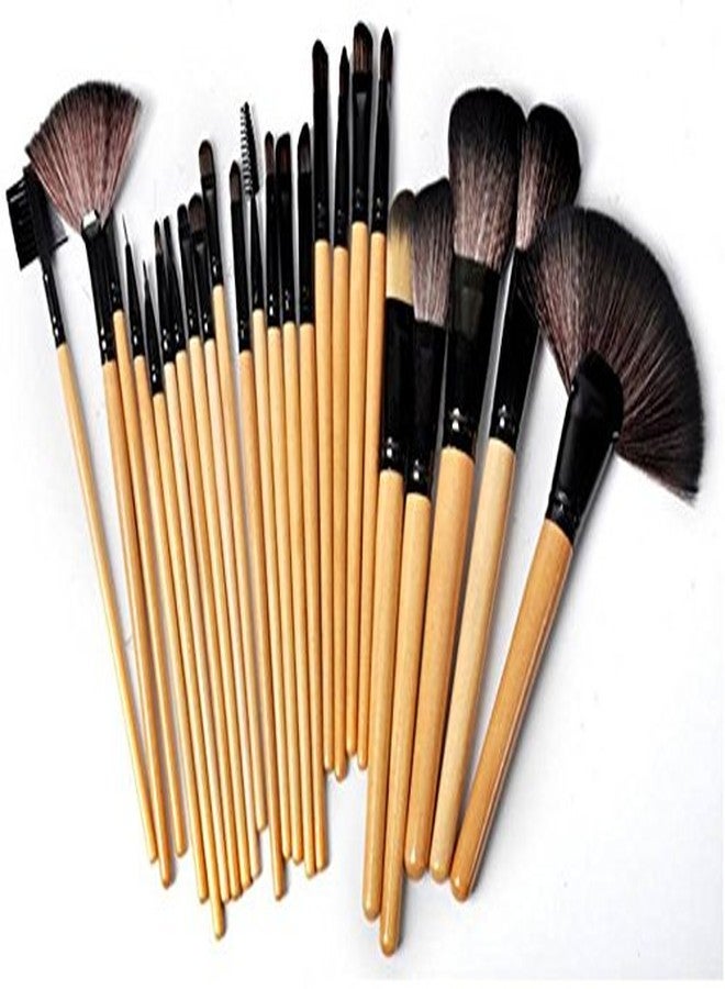 Everyday Desire Natural Cosmetic Brush set with Bamboo Handle design with Pouch Case (Pack of 24) - Image 1