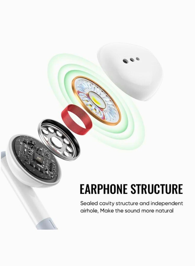 USB-C Wired Handsfree Earphones – High-Fidelity In-Ear Headphones with Built-in Microphone & Volume Control	Compatible with iPad Pro, Samsung Galaxy, Pixel & USB-C Devices - Image 3