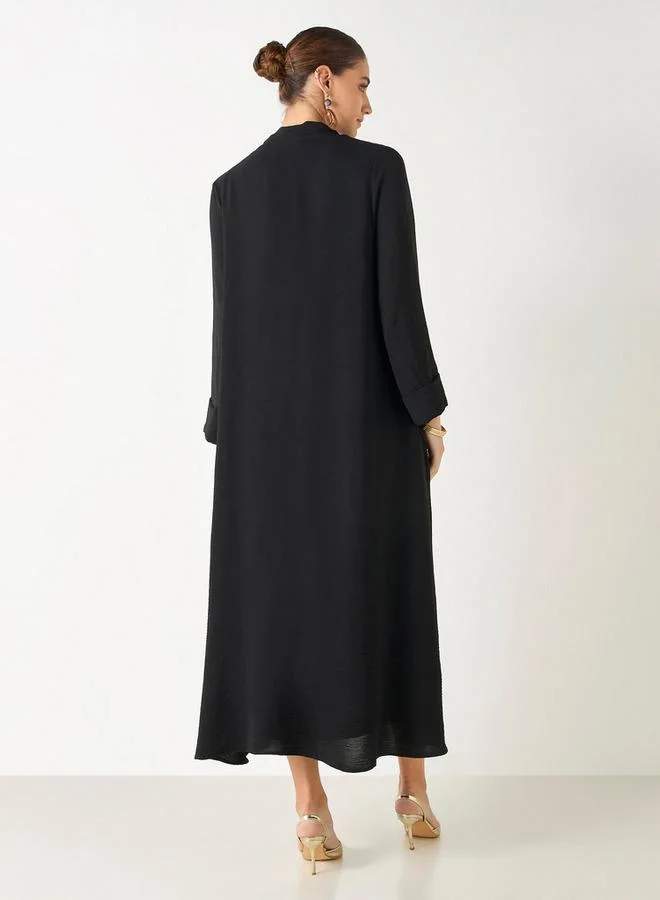 Iconic Iconic A-line Sleeveless Dress with Longline Shrug