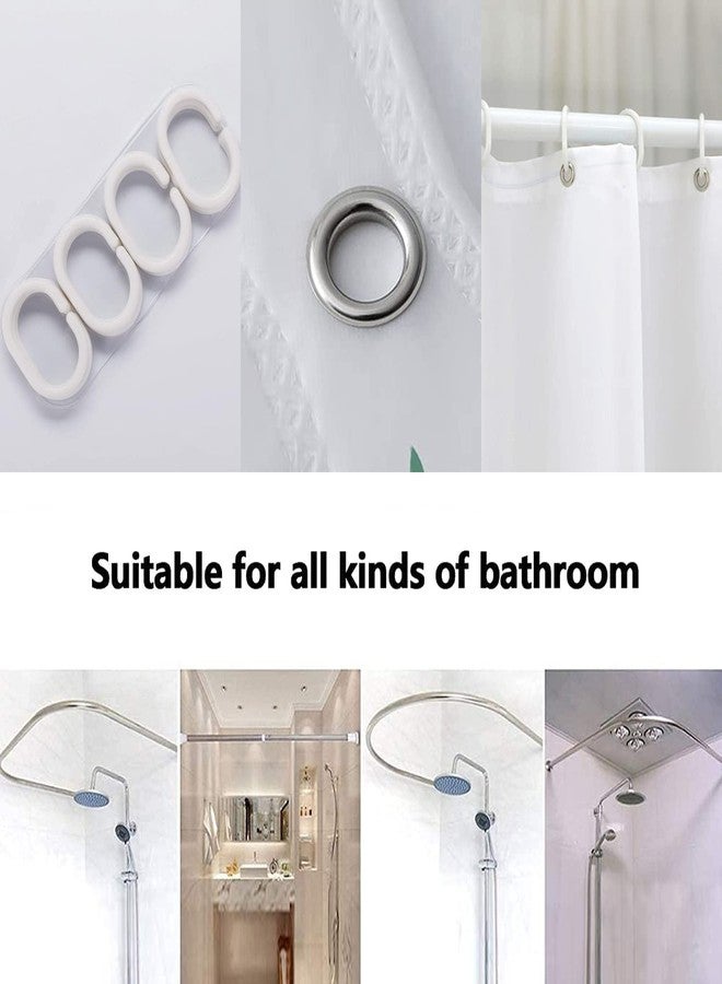 Frameless Bathroom 4 Pieces Elvis Shower Curtain Set, Toilet Lid Cover and Bath Mat, Non-Slip Rugs, Durable and Waterproof, Bathroom Decorations, 72" x 72" - Image 3
