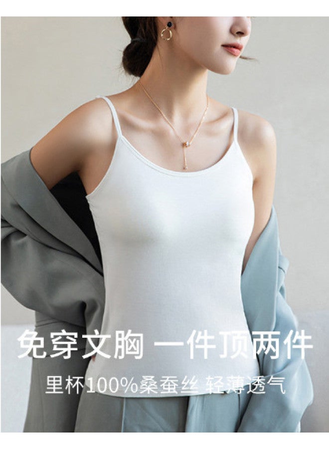MEIBIAO Padded Strappy Backless Camisole - Women'S Lightweight Summer Layering Tank Top - Image 1