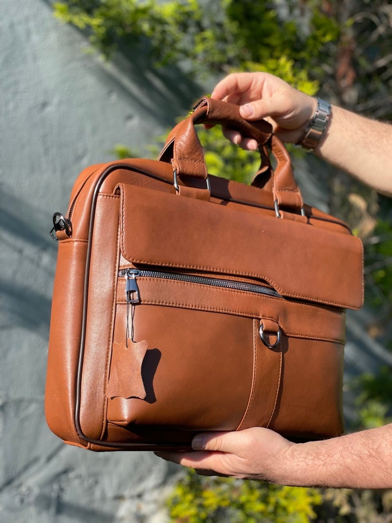 Erzeno Leather Document and Luxury Laptop Bag  - Image 4