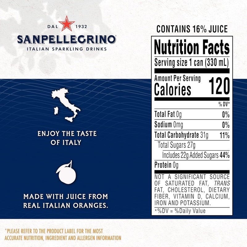Sanpellegrino San Pellegrino Aranciata Sparkling Drink - Pack of 6 - Image 3