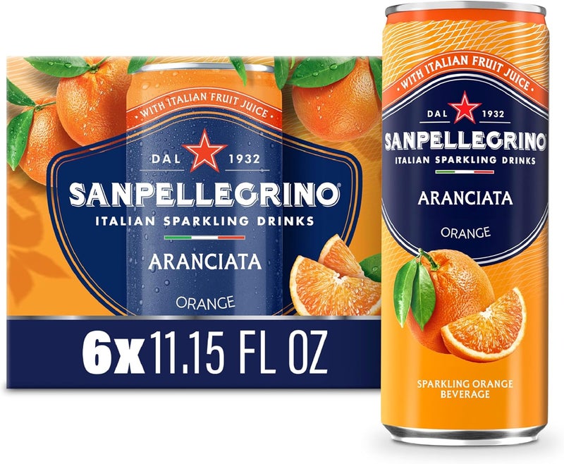 Sanpellegrino San Pellegrino Aranciata Sparkling Drink - Pack of 6 - Image 1