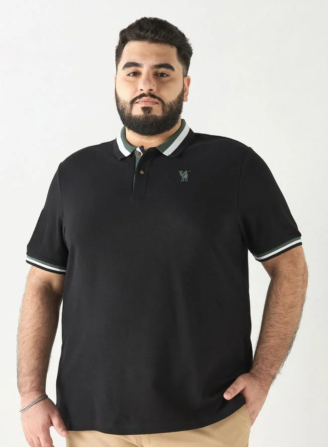 Splash FAV Logo Embroidered Polo T-shirt with Short Sleeves