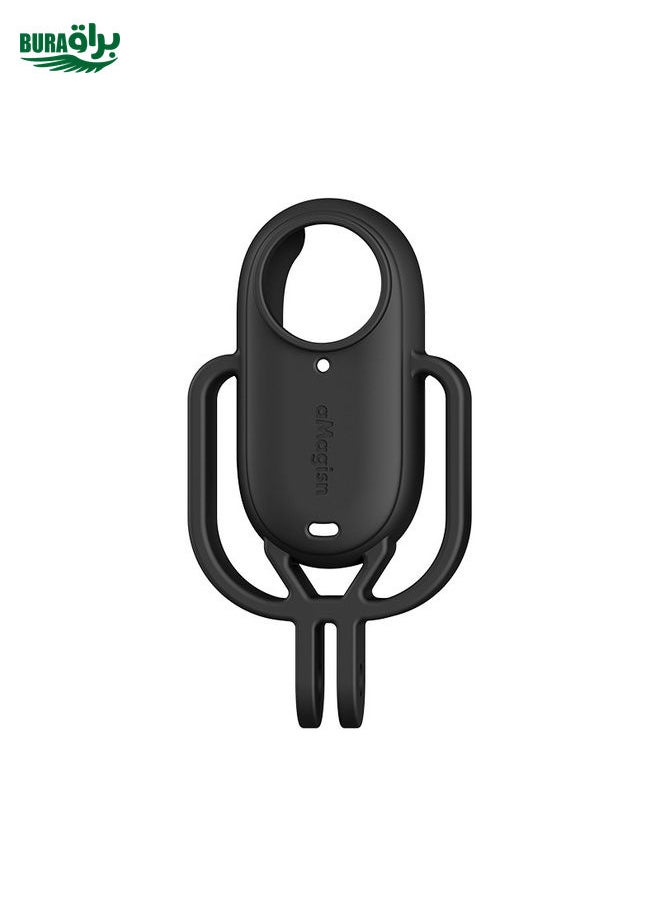 BURAQ For Insta360 GO 3 AMagisn Silicone Case Camera Protective Accessories, Style: Vertical Black  - Image 1