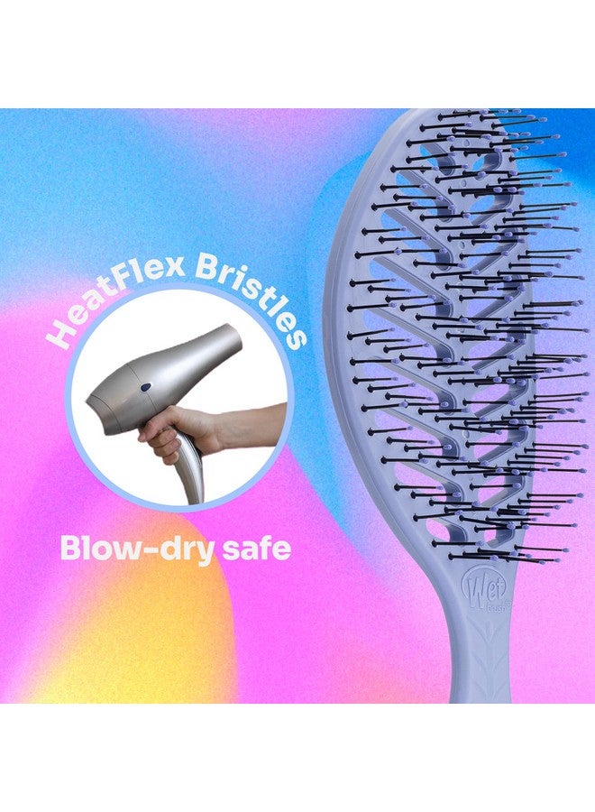 فرشاة شعر Wet Brush Go Green Speed Dry، لون بنفسجي - تصميم بفتحات تهوية وشعيرات HeatFlex فائقة النعومة - مقبض مريح للتحكم في التشابك والشعر الذي يصعب التحكم فيه - إكسسوارات شعر خالية من الألم - Image 4