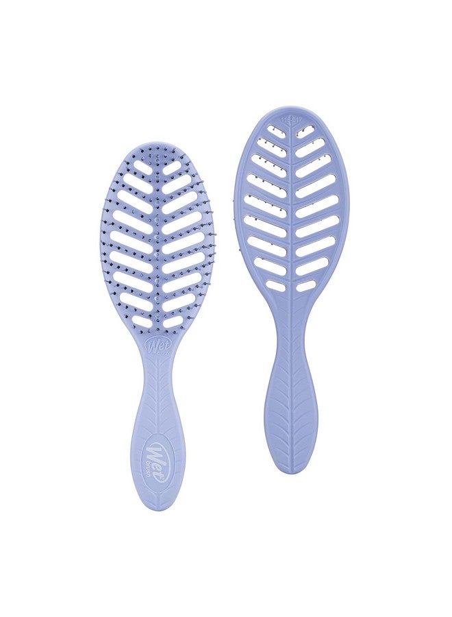 فرشاة شعر Wet Brush Go Green Speed Dry، لون بنفسجي - تصميم بفتحات تهوية وشعيرات HeatFlex فائقة النعومة - مقبض مريح للتحكم في التشابك والشعر الذي يصعب التحكم فيه - إكسسوارات شعر خالية من الألم - Image 1