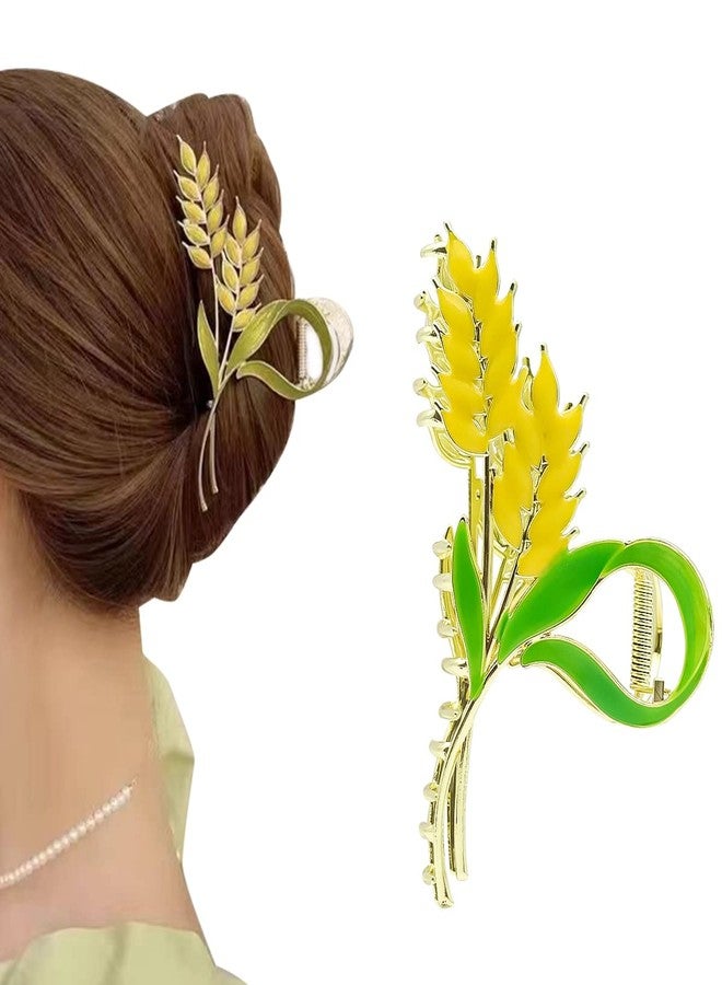  بالي مشابك شعر PALAY® للنساء، مشبك كبير ذهبي اللون على شكل قمح، مشبك معدني قوي التثبيت للشعر، إكسسوارات شعر أنيقة للشعر متوسط الكثافة - Image 1