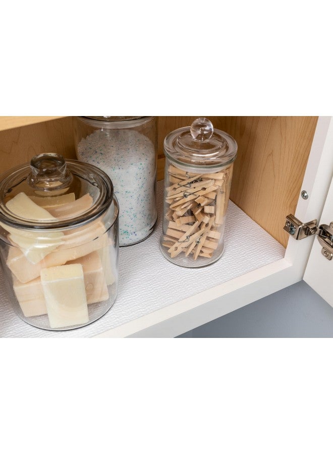 Duck Smooth Top EasyLiner for Cabinets & Drawers - Easy to Install & Cut to Fit - Shelf Paper & Drawer Liner Non Adhesive - Non Slip Shelf Liner - 20in. x 6ft. - 6 Roll Project Pack - Taupe Buds  - Image 2