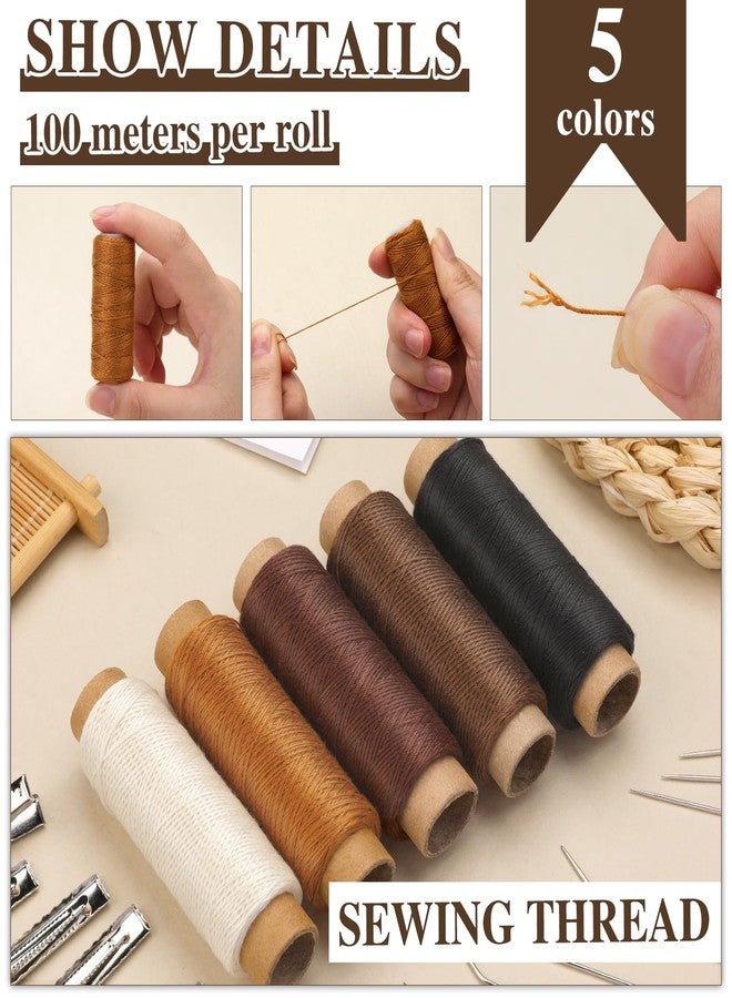Fedmut 2500 PCS Extension Beads, Hair Extension Micro Beads, 5 Rolls Sewing Threads, 5 Metal Hair Clips, Hair Extension Kit for Hair Extensions Hand Sewing Wig DIY Craft - Image 3