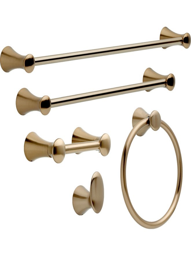 Delta Lahara (1-Pack) Toilet Paper Holder Champagne Bronze Tissue Roll Holder for Bathroom Organization and Storage Pivoting Toilet Tissue Holder Wall Bathroom Accessories 73850-CZ - Image 3