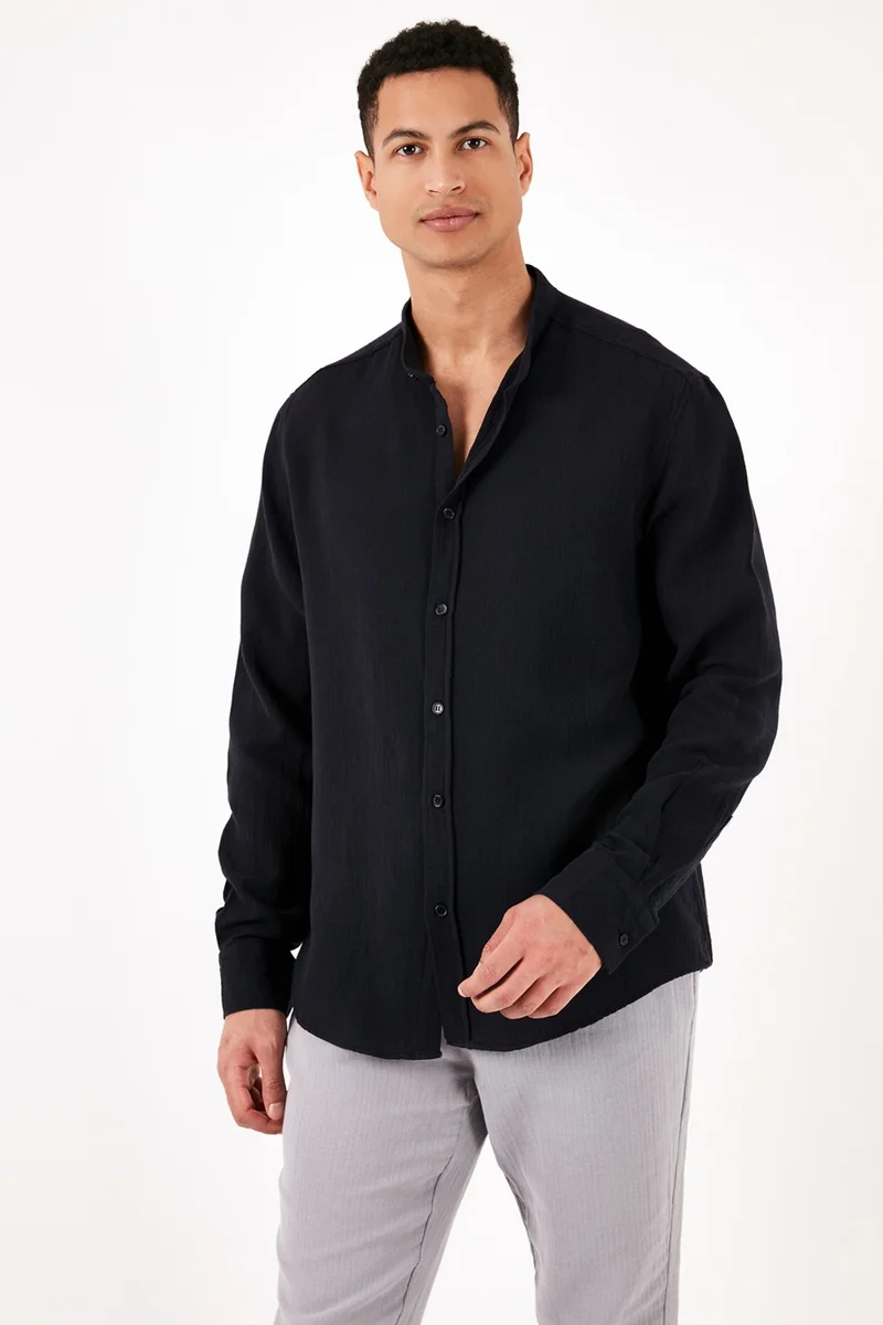 Buratti Cotton Regular Fit Crew Collar Shirt Men's Shirt CF24S127702