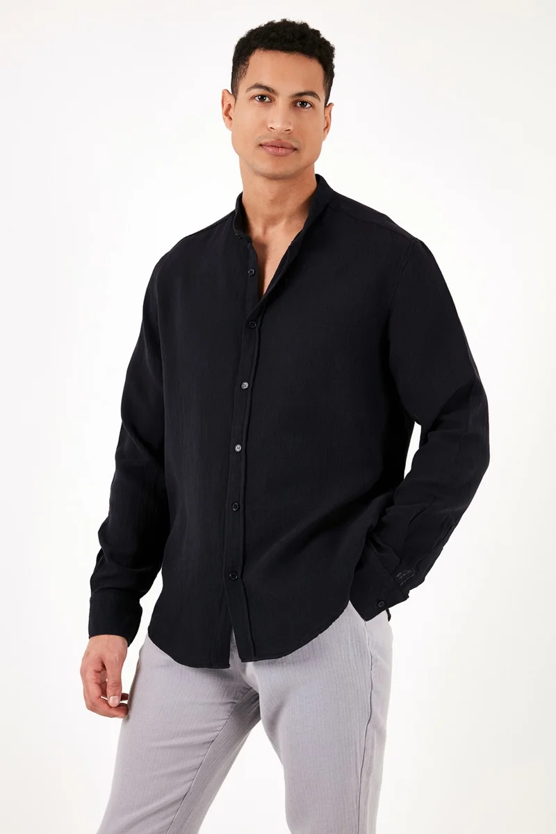 Buratti Cotton Regular Fit Crew Collar Shirt Men's Shirt CF24S127702
