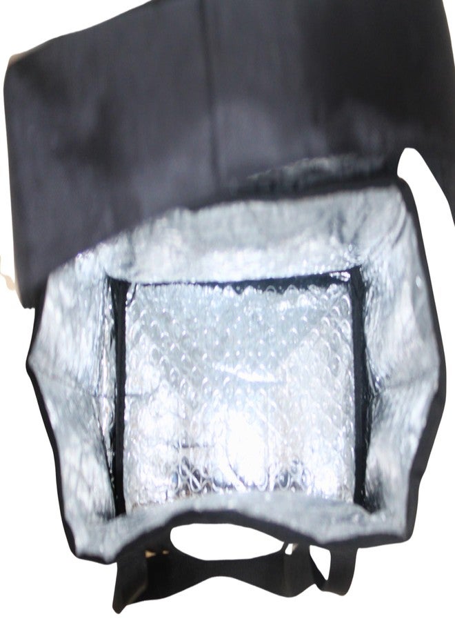 Ozure Small Insulated Hanging Storage Bag | 1000D Nylon | Foldable with Velcro Closure & Front Zipper Pocket | Aluminum Foam Lining | Durable & Easy to Clean (Black, S) - Image 3