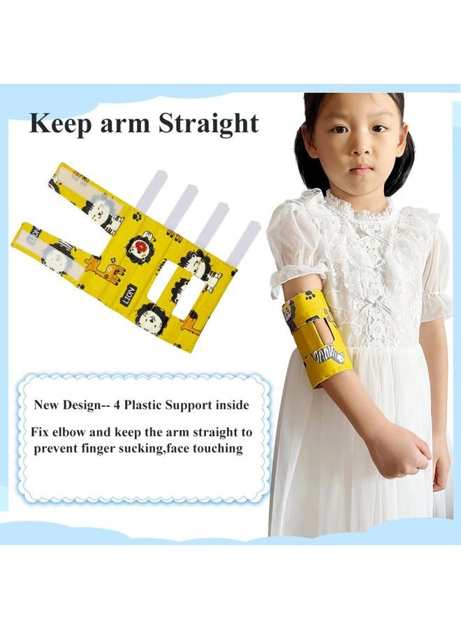 Heyshapeing Prevent Scratching Face, Thumb Sucking Habit, Pulling IV Tubes Elbow Immobilizer Splint & Arm Restraint Wrap for Babies Kids-Prevent HAND-TO-FACE habits (X-Small) - Image 3