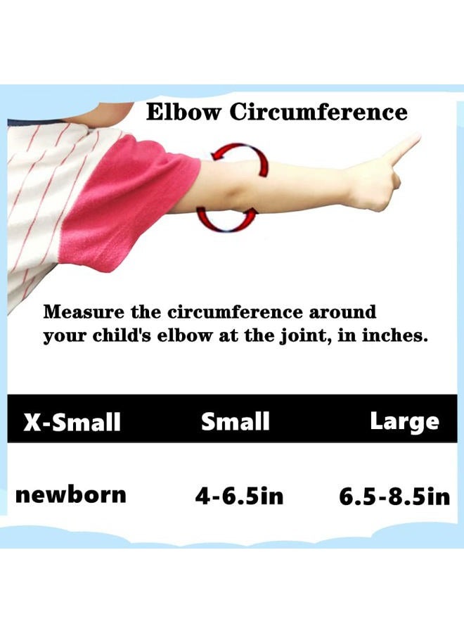 Heyshapeing Prevent Scratching Face, Thumb Sucking Habit, Pulling IV Tubes Elbow Immobilizer Splint & Arm Restraint Wrap for Babies Kids-Prevent HAND-TO-FACE habits (X-Small) - Image 5