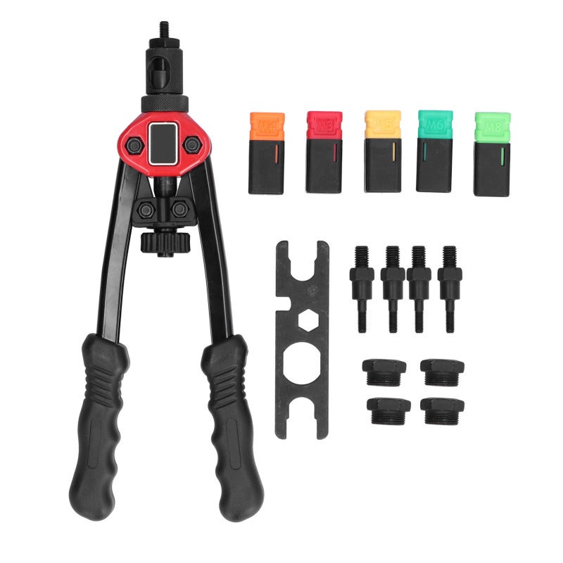 Rivet Nut Gun: Stainless Steel Construction, Anti‑rust Corrosion‑resistant, Soft Rubber Non‑slip Handle - Portable Multi‑compatible Riveting Tool for Metal Sheet Pipe Diy Repair Manufacturing - Image 1