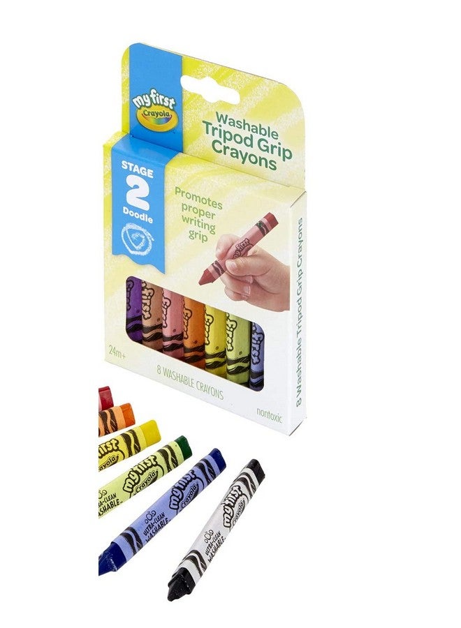 Crayola Crayola My First Washable Toddler Crayons, Tripod Grip, Gift, 8 Count  - Image 3