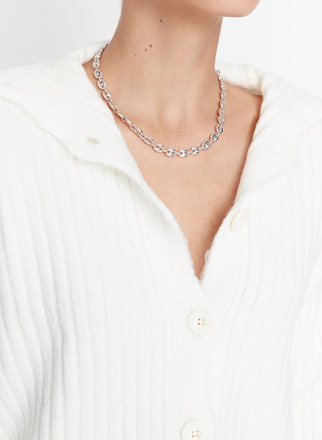 trendyol Ecru Crop Soft Textured High Neck Knitwear Cardigan - Image 4