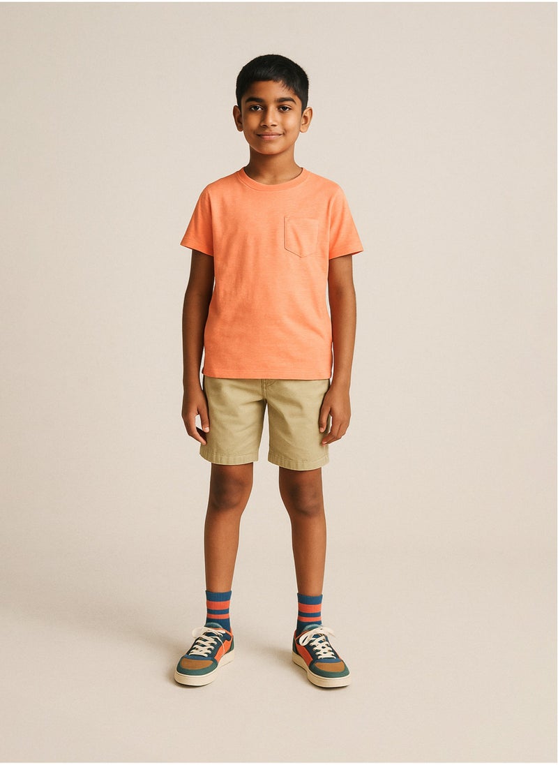 مينوتي تيشيرت أطفال بأكمام قصيرة وجيب أمامي - Image 1