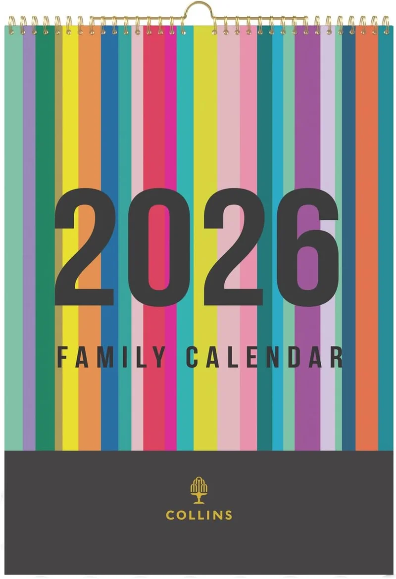 كولينز تقويم حائط شهري كولينز إيدج رينبو