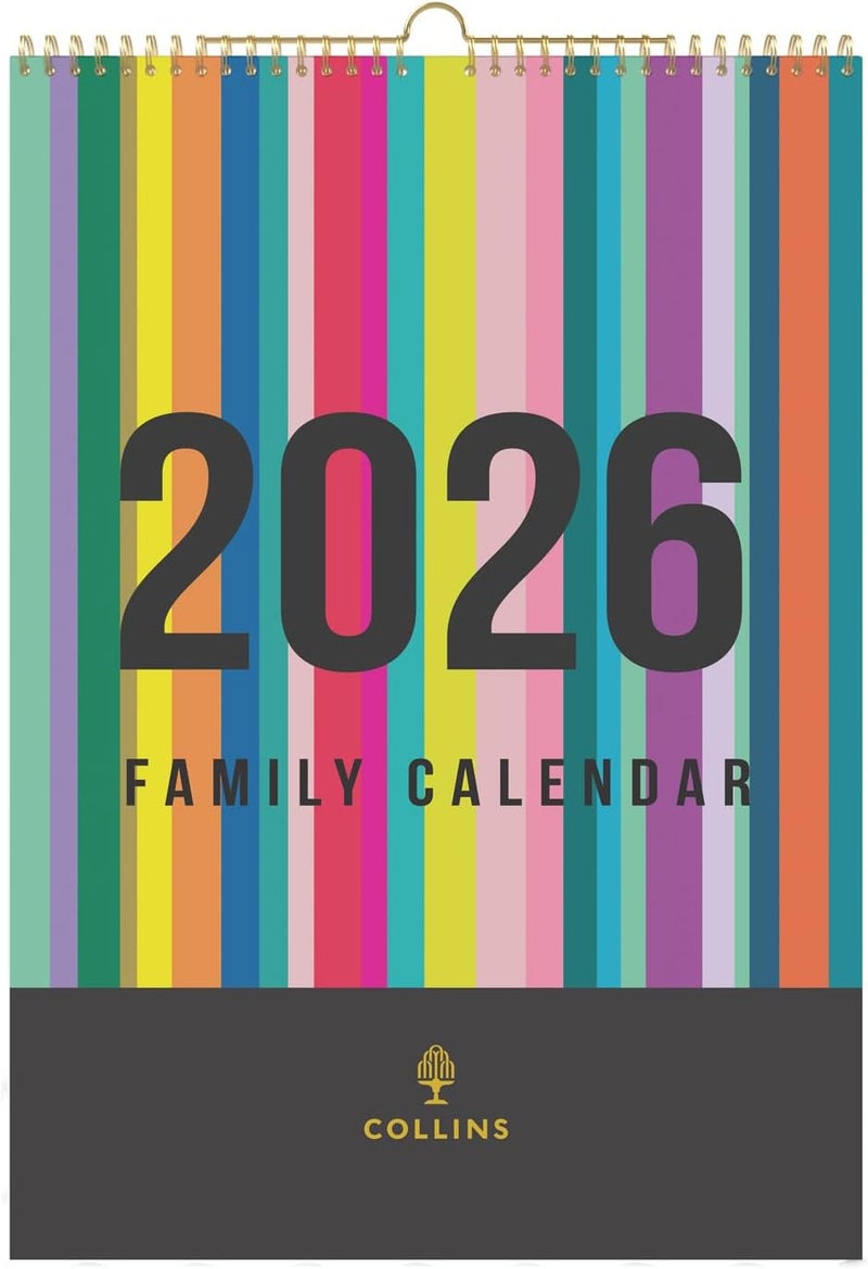 Collins تقويم حائط شهري كولينز - إيدج قوس قزح 2026 (EDFC135-26) - Image 1