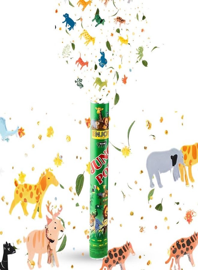 Selibration Party Poppers for Birthday with Jungle Safari Small Animal Paper Cutouts (Pack of 2 Pcs) | Party Popper for Wedding and Other Party Celebrations (30 Cm Approx) - Image 1