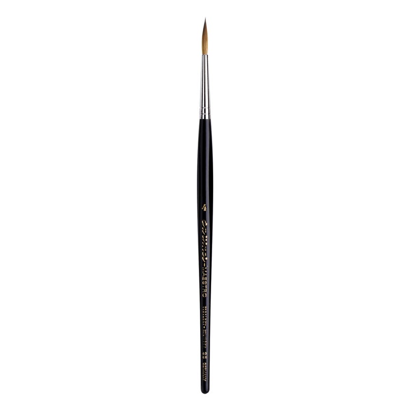 da Vinci Brushes فرشاة الطلاء المائية من سلسلة دا فينشي 35 ماسترو، مدببة طويلة من شعر كولينسكي الأحمر، الحجم 4 (35-04) - Image 1
