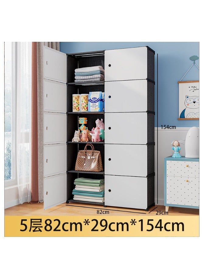 Double row five-layer foldable locker, multifunctional locker - Image 1