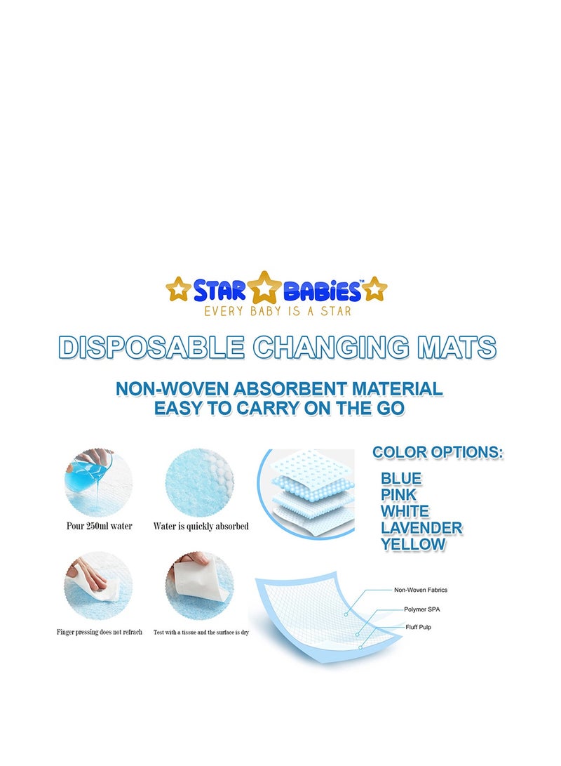 Star Babies Combo Pack -  Diposable Changing mat 6pcs, Kettle Toys -Pink - Image 3