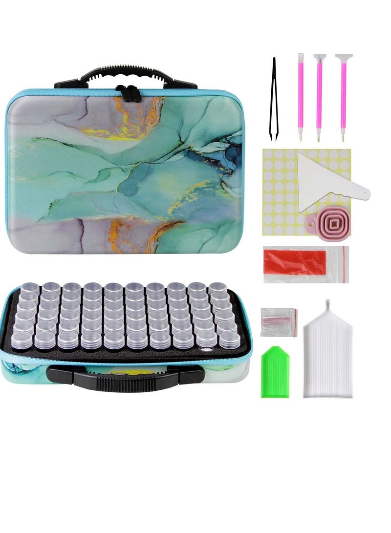 Excefore 60 Slots Diamond Painting Storage Containers, Diamond Art Accessories, Portable Diamond Painting Organizer, Suitable for Diamond Art Organizer Craft Jewelry Beads Storage Box - Image 1