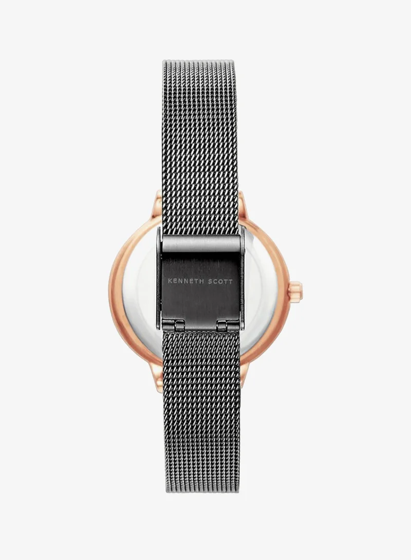 Kenneth Scott black Women's Stainless Steel Analog Watch K22519-KMBB - 32.3 mm for Women | Best Price UAE