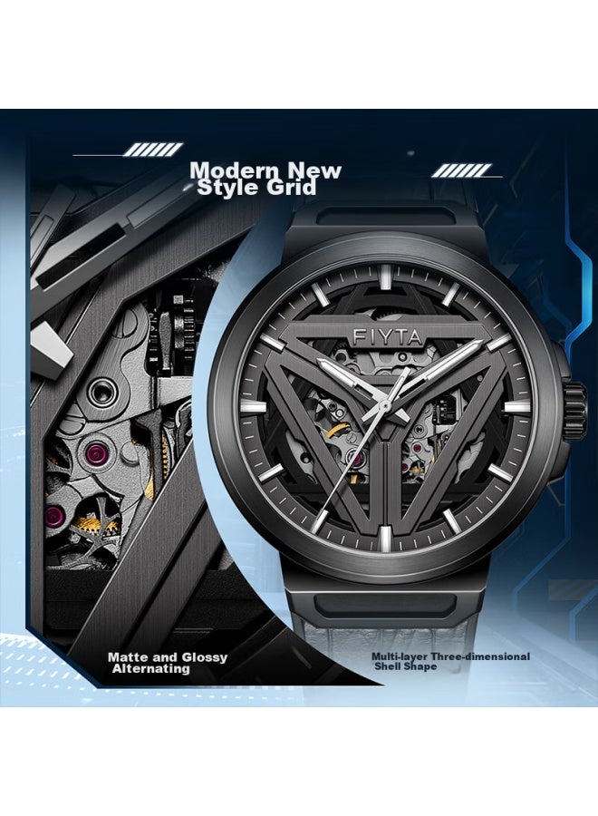 Fiyta Star Series "e Capsule" Cool Black Hollow Mechanical Watch National Tide Men's Watch Christmas Top 10 Gifts For Boyfriend - Image 4