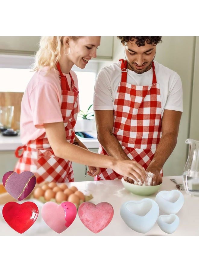 3D Heart-Shaped Candle Molds Silicone Making Chocolate Cake Resin Pillar Aromatherapy Gypsum Wax Soap Valentine's Day Wedding DIY Craft Supplies 3 Pcs - Image 5