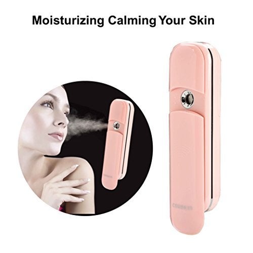 COOSKIN بخاخ الوجه النانو هاندي من كوسكين أنزيكانغ لإطالة الرموش، جهاز تجميل مصغر قابل لإعادة الشحن عبر USB (وردي) - Image 2
