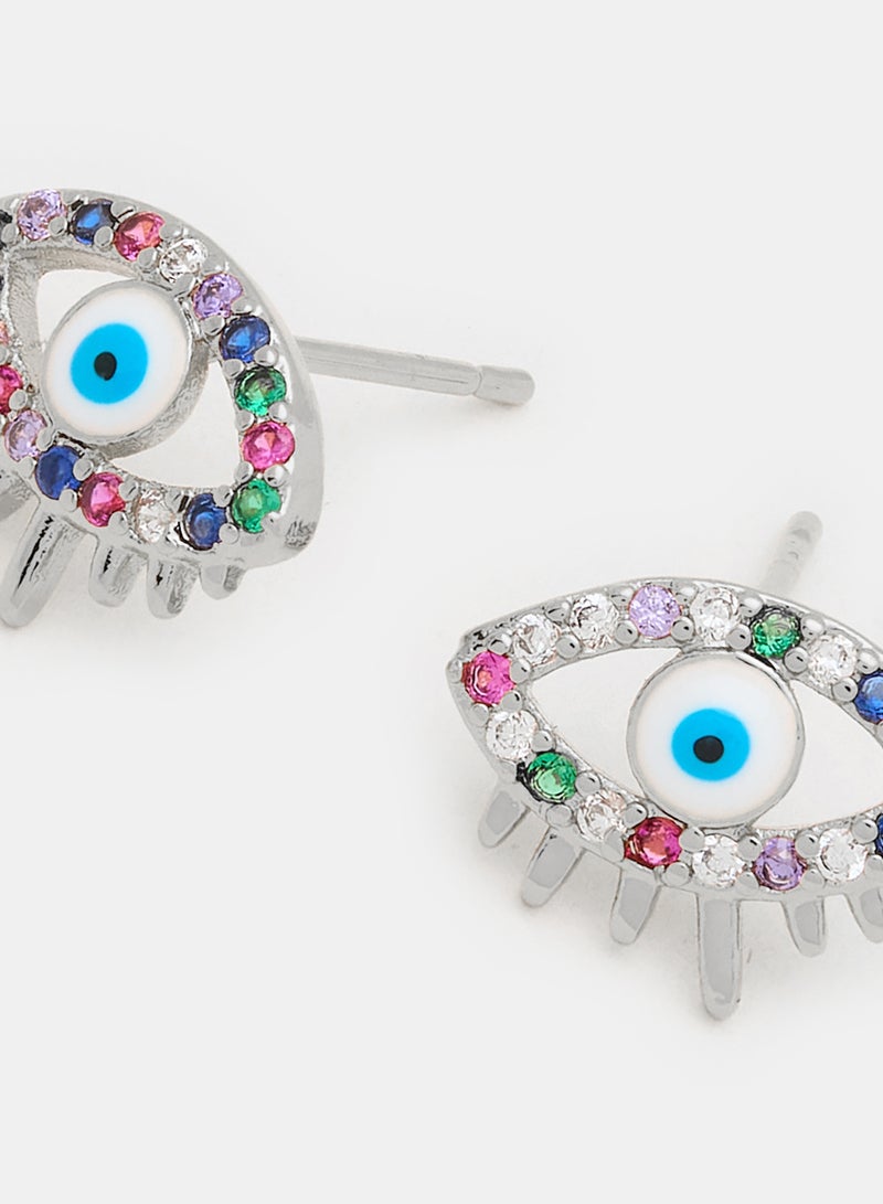 Platinum Silver Earrings - Image 3