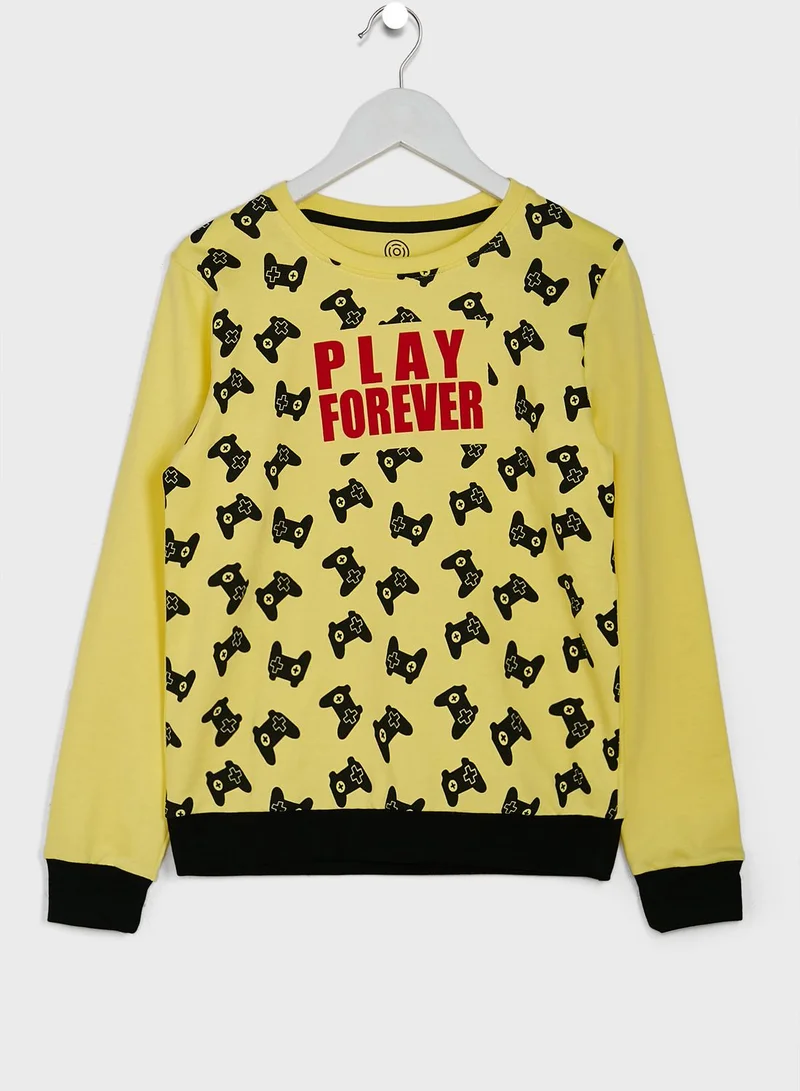 Tambourine for Namshi Printed Slogan Sweatshirt