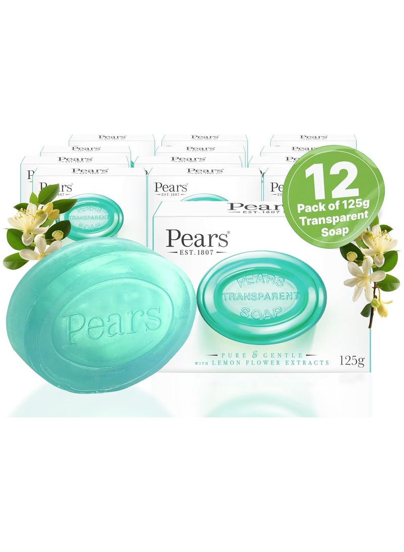 بيرز صابون شفاف نقي ولطيف بخلاصة الليمون 125 جرام (عبوة من 12 قطعة) - Image 1