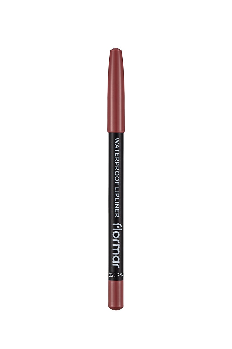 flormar Waterproof Lipliner – 202 Soft Pink Brown – Blendable, Long-Wear, Waterproof, Precise Tip, Smooth 202-SFT PNK BRWN - Image 2