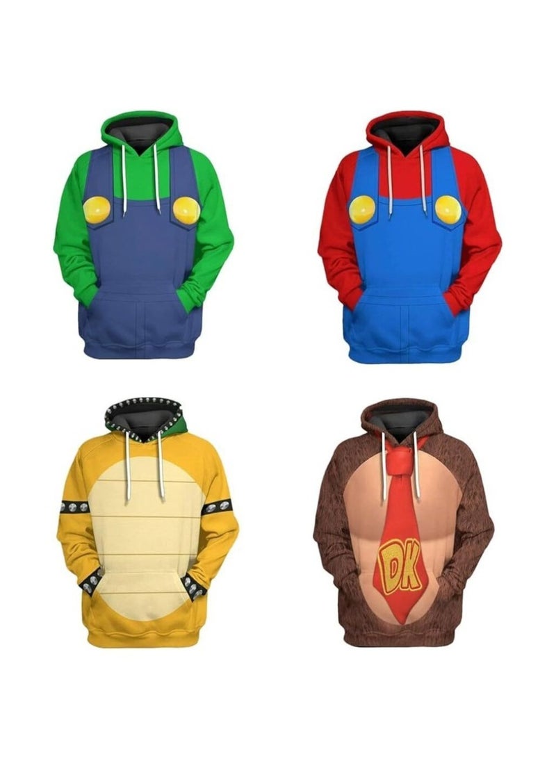 Super Mario Bowser Costumes Hoodies Unisex Sweatshirts Adult Costume  - Image 2