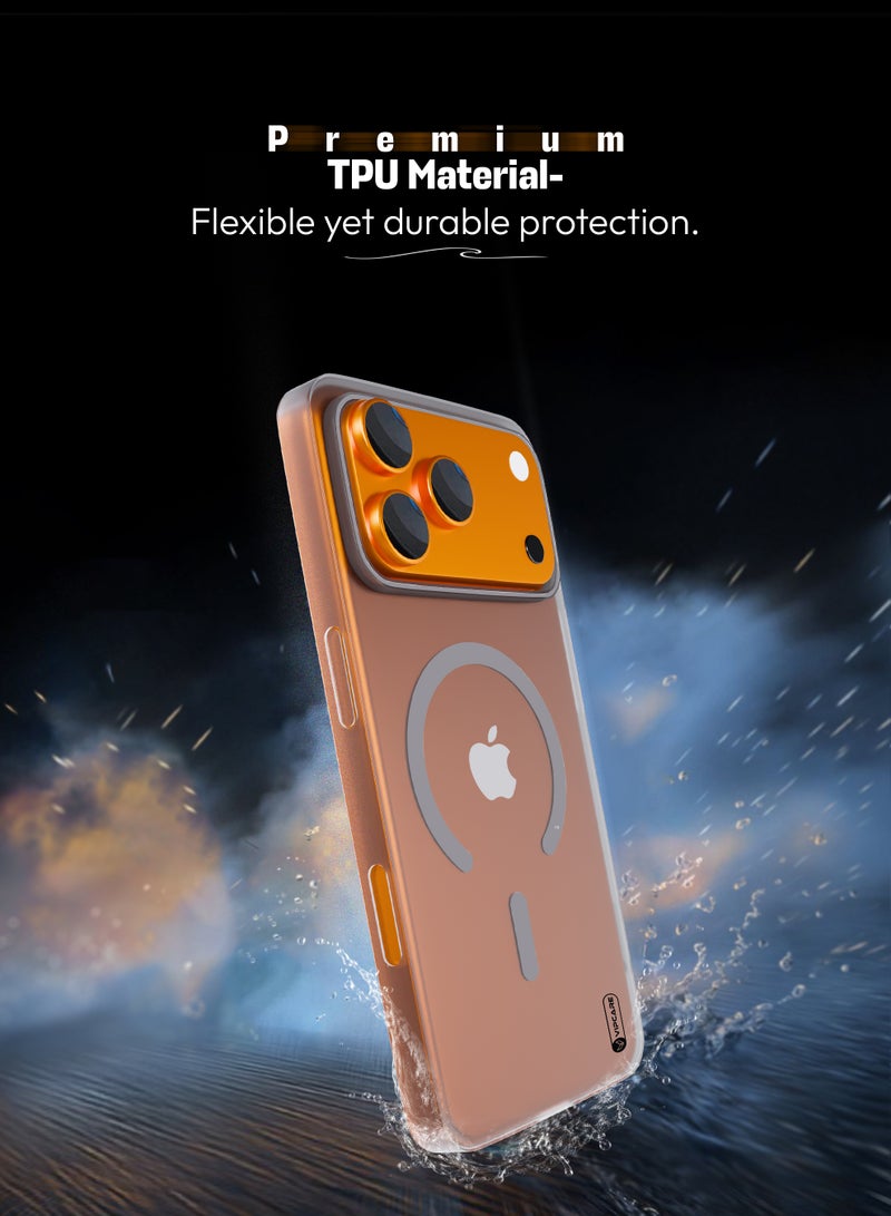 Vipcare iPhone 17 Pro MagSafe Case Lightweight Transparent Shockproof Protective Cover with Strong Magnetic N52 Anti-Yellowing Scratch Resistant Drop Protection Slim Mobile Back Case - Image 3