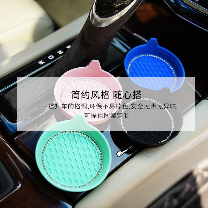 New Car Studded Cup Mat Car Coaster Car Anti-Slip Mat Heat Insulation Mat Car Cup Holder - Image 3