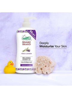 SNAKE BRAND Unisex Shower Gel 450Gm (Relaxing Lavender)  - Image 4