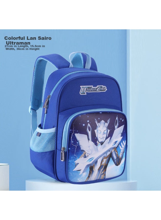 Ultraman Elementary School Backpack For 1-3 Grade Lightweight Spine Protection Boys Large Capacity Double Shoulder Bag Su80029 Cyan Seleo - Image 1