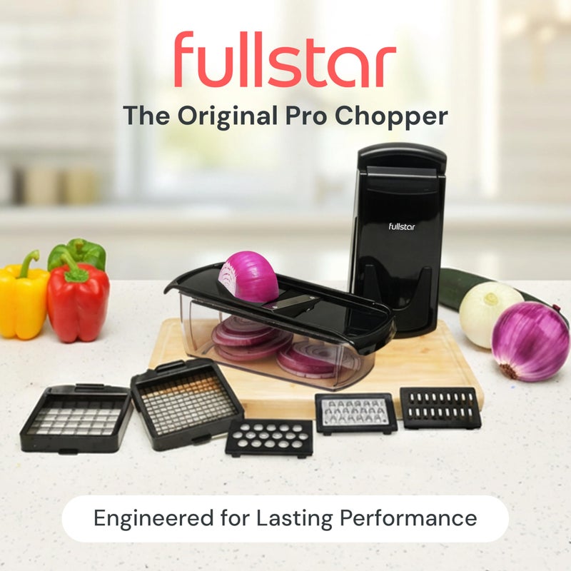 Fullstar The Original Pro Chopper - Vegetable Chopper and Mandoline Slicer, Food Chopper with Container, Fruit Cutter, Veggie Slicer, Kitchen Gadgets & Gifts, Home Essentials (6 in 1, Black) - Image 2