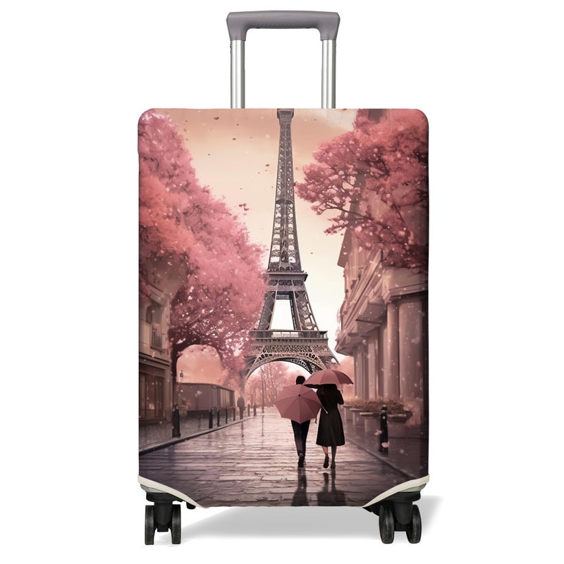 PtRug Travel Luggage Cover Suitcase Protector Fits 1832 Inch Wheel Covers PatternedTravel Related Items Flower Luggage Protector Elastic XL - Image 2