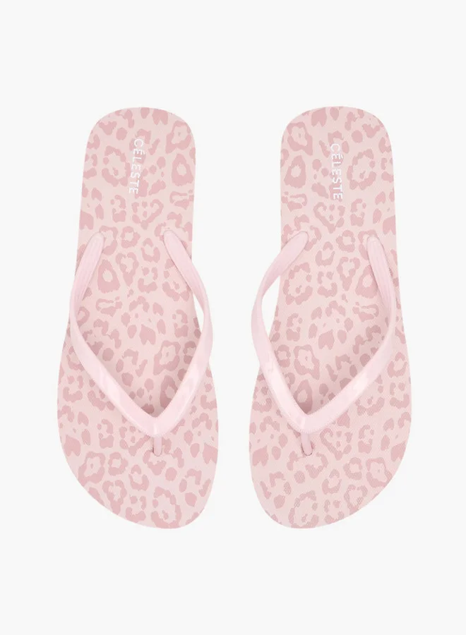 Celeste Women's Animal Print Flip Flops
