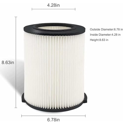 MZY LLC 2 Pack VF4000 Filter Replacement for Ridgid for Shop Vac Wet Dry Vacuums 5-20 Gallon 72947 & for Husky 6-9 Gallon Vacuum Cleaners RV2400A RV2600B WD5500 WD0671 - Image 2